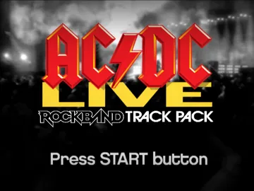 AC-DC Live - Rock Band Track Pack screen shot title